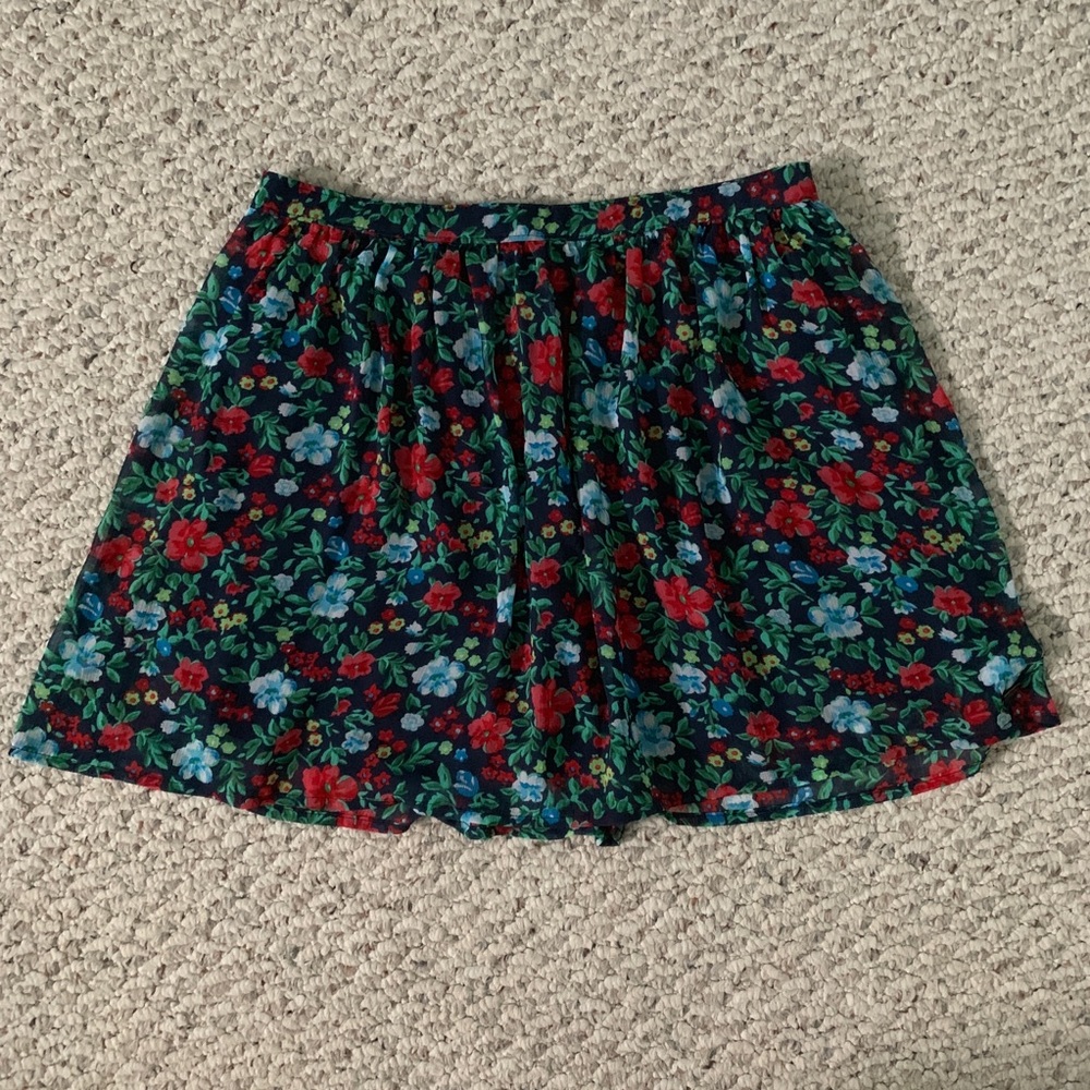 Hawaiian floral skirt